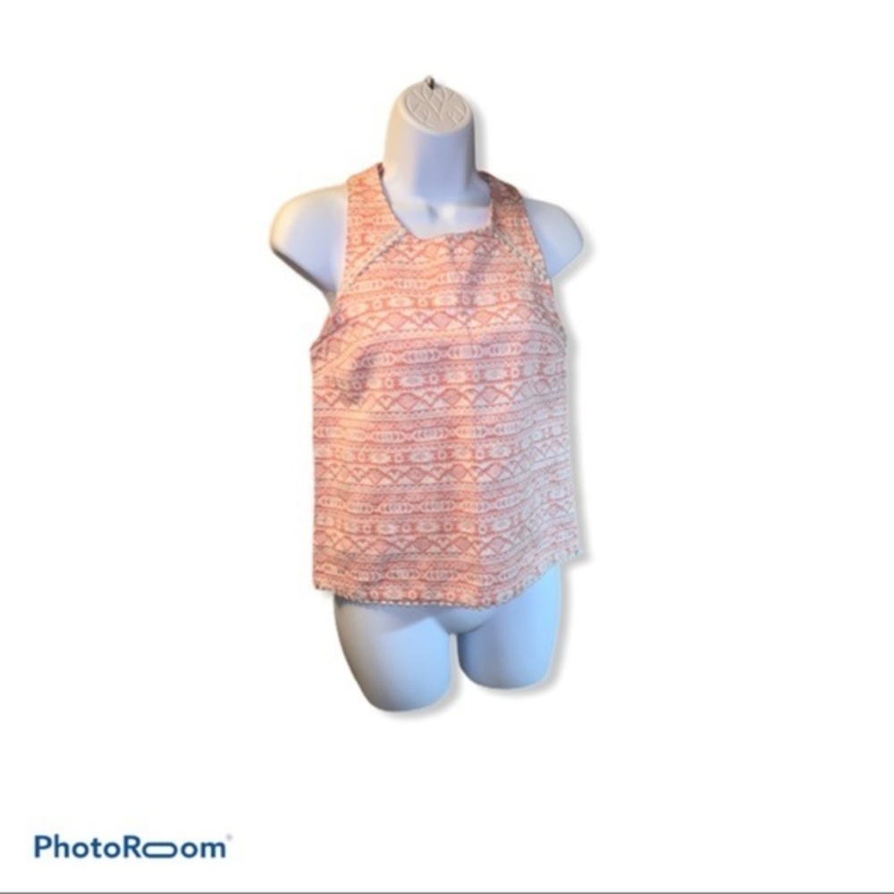 Xhiliration cream and orange geometric pri…